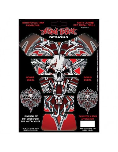 PROTECTOR DE DEPOSITO URBAN RED TRIBAL SKULL