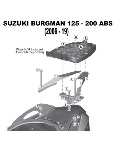 ANCLAJE MALETA SUZUKI BURMANG 125 / 200