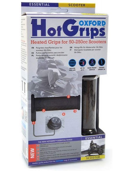 PUÑOS CALEFACTABLES SCOOTERS CON PANEL INTERRUPTOR