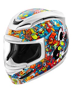 CASCO ICON AIRMADA DOODLE BLANCO 2