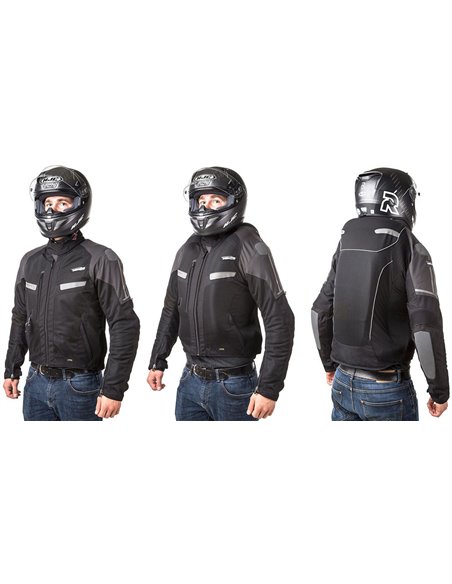 CHAQUETA DE MOTO CON AIRBAGS VENTED NEGRA/GRIS