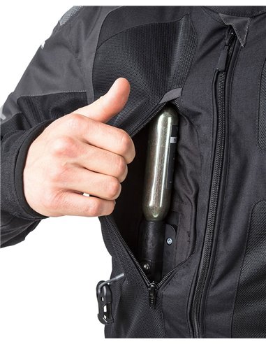 CHAQUETA DE MOTO CON AIRBAGS VENTED NEGRA/GRIS