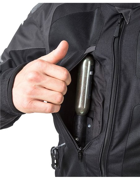 CHAQUETA DE MOTO CON AIRBAGS VENTED NEGRA/GRIS