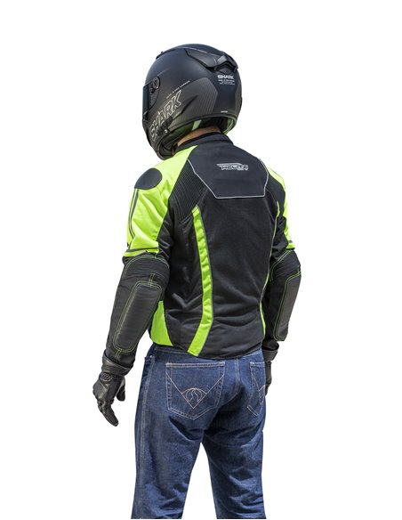 CHAQUETA DE MOTO CON AIRBAGS VENTED NEGRA/FLUOR