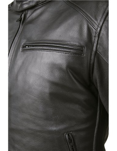 CHAQUETA DE MOTO PIEL CON AIRBAGS ROADSTER NEGRA