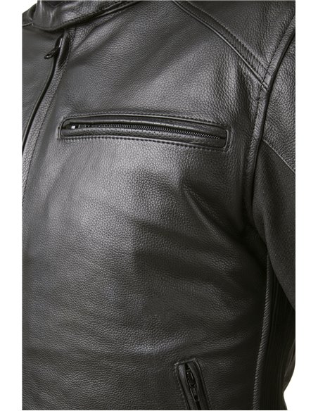 CHAQUETA DE MOTO PIEL CON AIRBAGS ROADSTER NEGRA