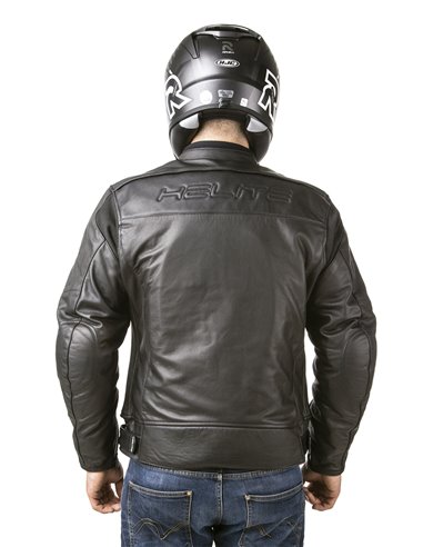 CHAQUETA DE MOTO PIEL CON AIRBAGS ROADSTER NEGRA