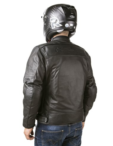 CHAQUETA DE MOTO PIEL CON AIRBAGS ROADSTER NEGRA