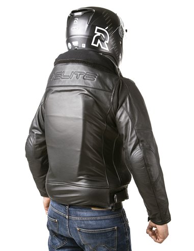 CHAQUETA DE MOTO PIEL CON AIRBAGS ROADSTER NEGRA