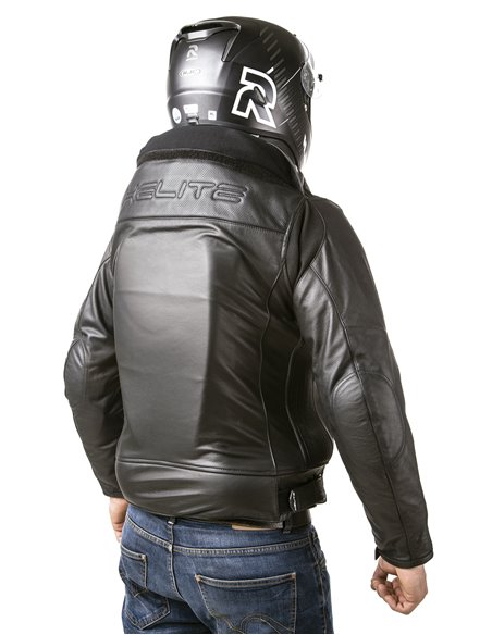 CHAQUETA DE MOTO PIEL CON AIRBAGS ROADSTER NEGRA