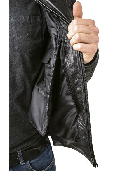 CHAQUETA DE MOTO PIEL CON AIRBAGS ROADSTER NEGRA