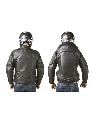 CHAQUETA DE MOTO PIEL CON AIRBAGS ROADSTER NEGRA