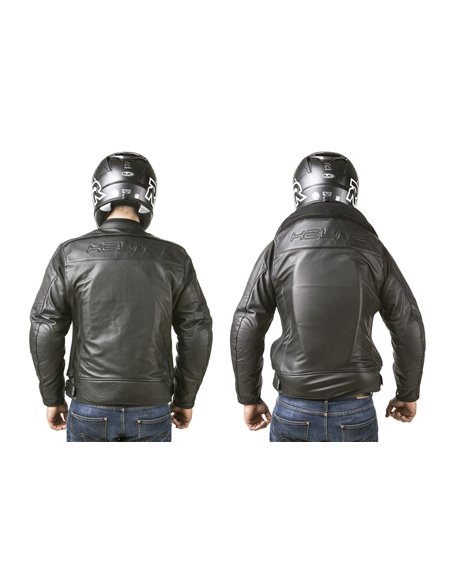 CHAQUETA DE MOTO PIEL CON AIRBAGS ROADSTER NEGRA