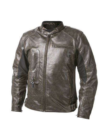 CHAQUETA DE MOTO PIEL CON AIRBAGS ROADSTER MARRON