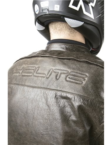 CHAQUETA DE MOTO PIEL CON AIRBAGS ROADSTER MARRON