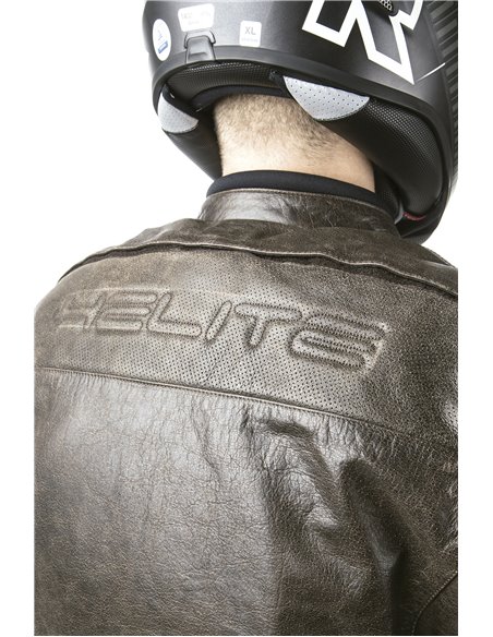CHAQUETA DE MOTO PIEL CON AIRBAGS ROADSTER MARRON