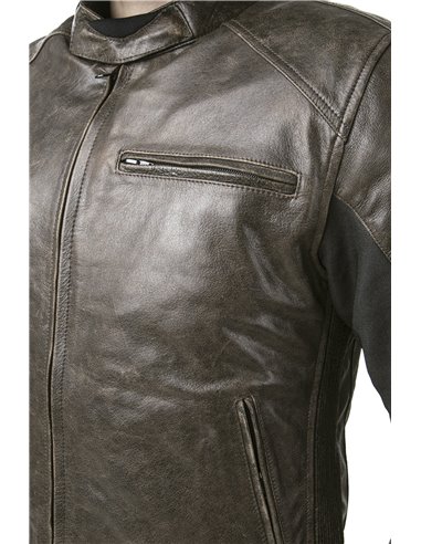 CHAQUETA DE MOTO PIEL CON AIRBAGS ROADSTER MARRON