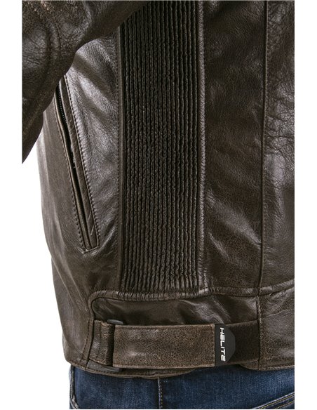 CHAQUETA DE MOTO PIEL CON AIRBAGS ROADSTER MARRON