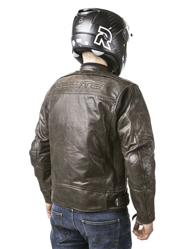 CHAQUETA DE MOTO PIEL CON AIRBAGS ROADSTER MARRON