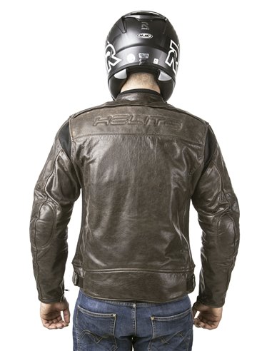 CHAQUETA DE MOTO PIEL CON AIRBAGS ROADSTER MARRON