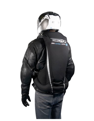 CHALECO AIRBAGS HELITE E-TURTLE NEGRO ELECTRONICO + KIT COMPLETO SENSOR HORQUILLA SDU