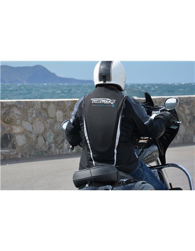 CHALECO AIRBAGS HELITE E-TURTLE NEGRO ELECTRONICO + KIT COMPLETO SENSOR HORQUILLA SDU