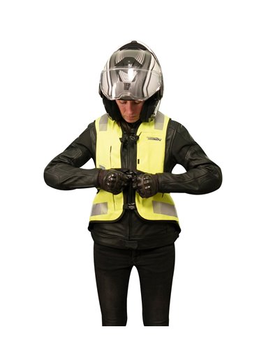 CHALECO AIRBAGS HELITE E-TURTLE HIVIS ELECTRONICO + KIT COMPLETO SENSOR HORQUILLA SDU