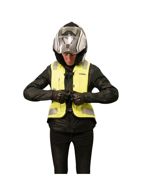CHALECO AIRBAGS HELITE E-TURTLE HIVIS ELECTRONICO + KIT COMPLETO SENSOR HORQUILLA SDU