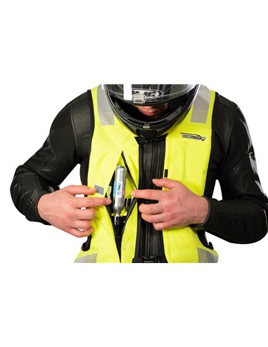 CHALECO AIRBAGS HELITE E-TURTLE HIVIS ELECTRONICO + KIT COMPLETO SENSOR HORQUILLA SDU
