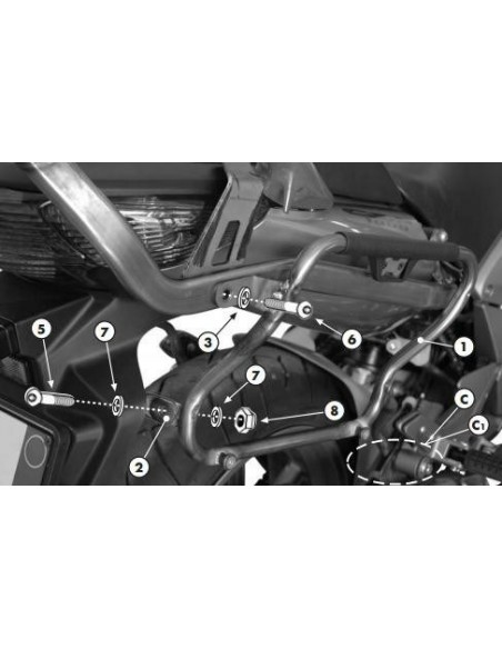 ANCLAJE MONOKEY MALETAS LATERALES PARA HONDA CBF 1000 600 500