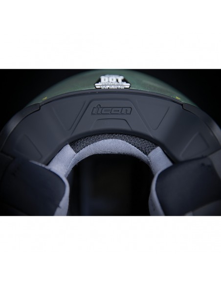 CASCO ICON AIRFLITE BATTLESCAR 2 VERDE + PANTALLA DORADA GRATIS