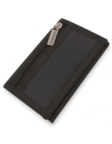BILLETERO MONEDERO CUADRADO TEXTIL NEGRO
