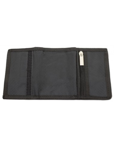 BILLETERO MONEDERO CUADRADO TEXTIL NEGRO