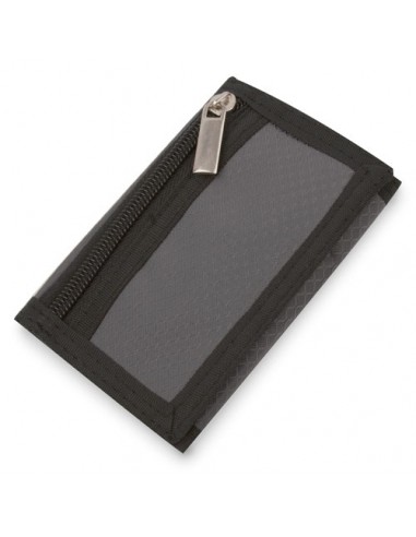 BILLETERO MONEDERO CUADRADO TEXTIL GRIS