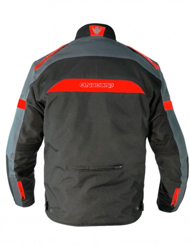 CHAQUETA MOTO LINK NEGRA/ROJA/GRIS