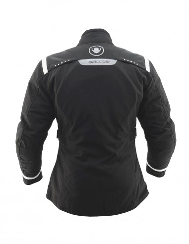 CHAQUETA DE MOTO DE MUJER DONNA NEGRA/BLANCA