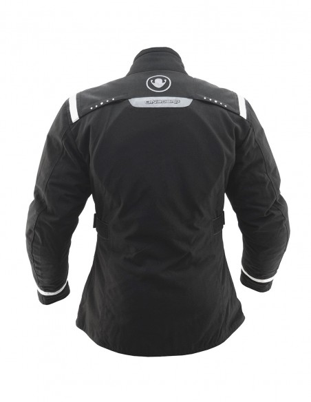 CHAQUETA DE MOTO DE MUJER DONNA NEGRA/BLANCA