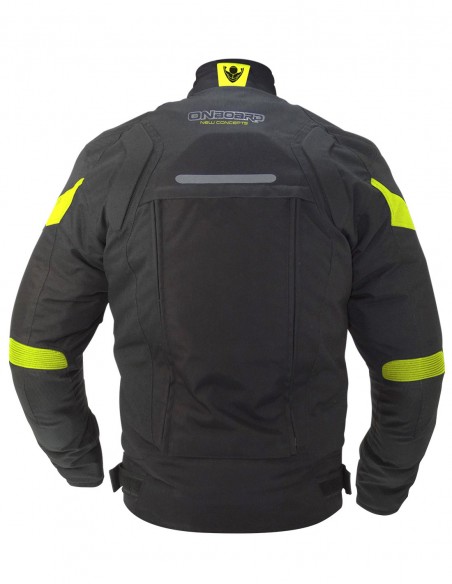 CHAQUETA MOTO ADDICT EVO 4S NEGRO/FLUOR 4 ESTACIONES