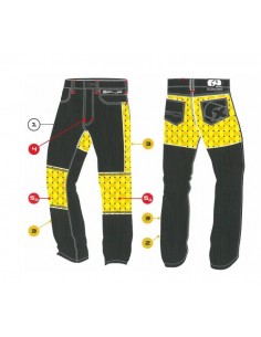 PANTALON DE MOTO VAQUERO DE KEVLAR SP-J2 2