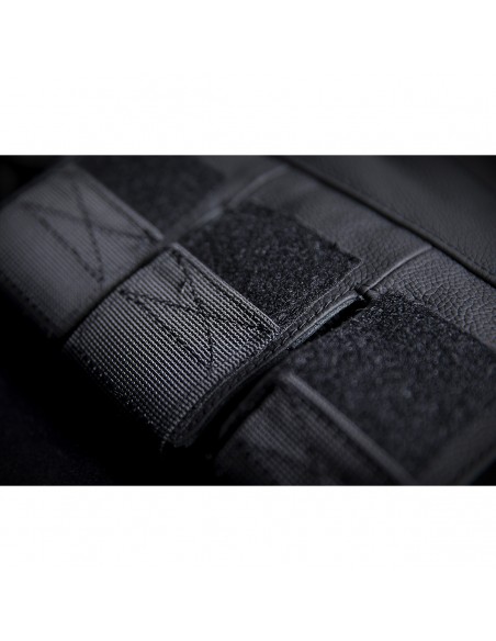 CHALECO MOTO ICON PIEL REGULATOR D3O NEGR