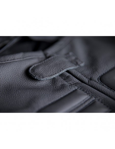 CHALECO MOTO ICON PIEL REGULATOR D3O NEGR