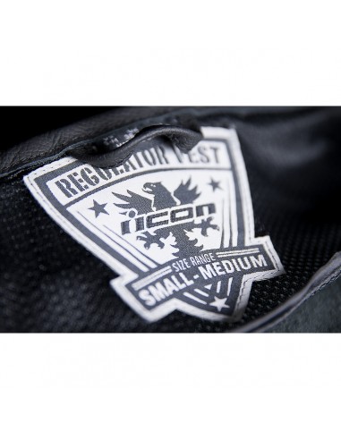 CHALECO MOTO ICON PIEL REGULATOR D3O STRIPPED