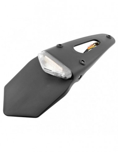 PORTAMATRICULAS UNIVERSAL ENDURO TRANSPARENTE 6 + 3 LEDS