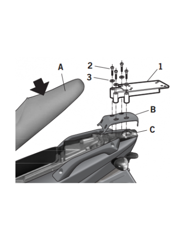 ANCLAJE SOPORTE MALETA TRASERA PARA GILERA...