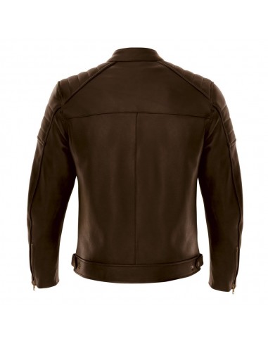 CAZADORA DE MOTO DE PIEL MARRÓN