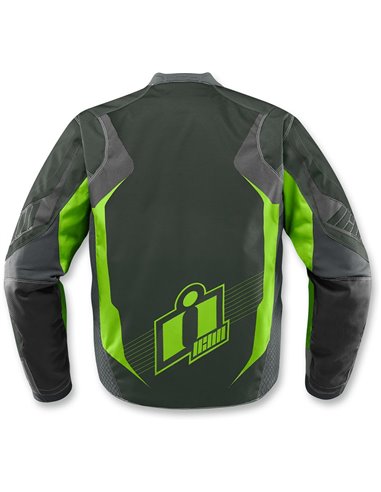 CHAQUETA MOTO ICON OVERLORD 2 VERDE 