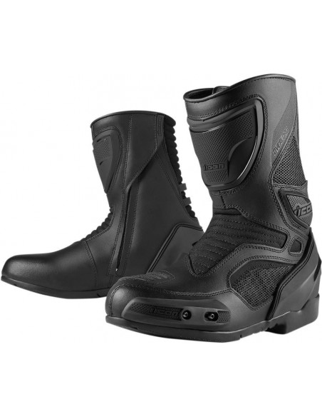BOTAS DE MOTO ICON OVERLORD NEGRAS