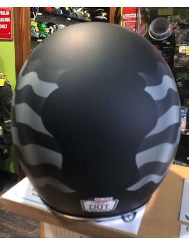 CASCO DE MOTO JET ESTRELLAS DE FIBRA DE VIDRIO