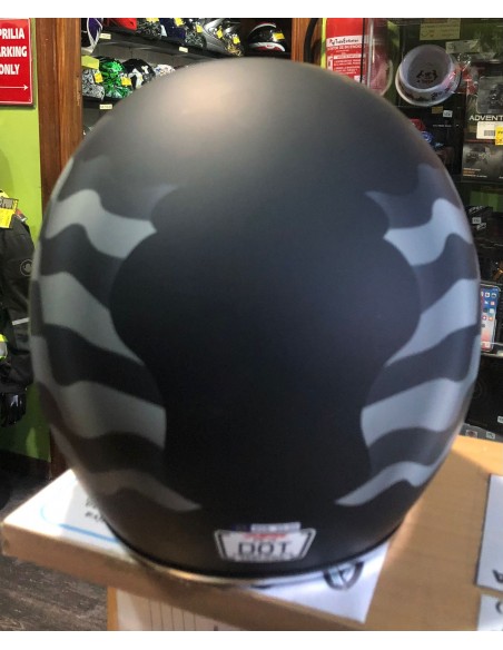 CASCO DE MOTO JET ESTRELLAS DE FIBRA DE VIDRIO