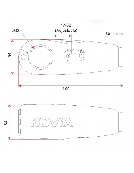 ANTIRROBO DE MANETA DE FRENO DE MOTO CON ALARMA